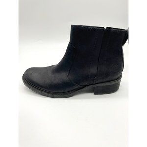 Timberland Mirah Leather Chelsea Ankle Boots 7 Round Toe Black